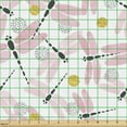 thumbnail image 2 of Dragonfly Fabric by the Yard Upholstery, Pastel Art Vector Spring Insects Illustration on Plain Backdrop, Decorative Fabric for DIY and Home Accents, Rose Dark Yellow and Grey by Ambesonne, 2 of 5