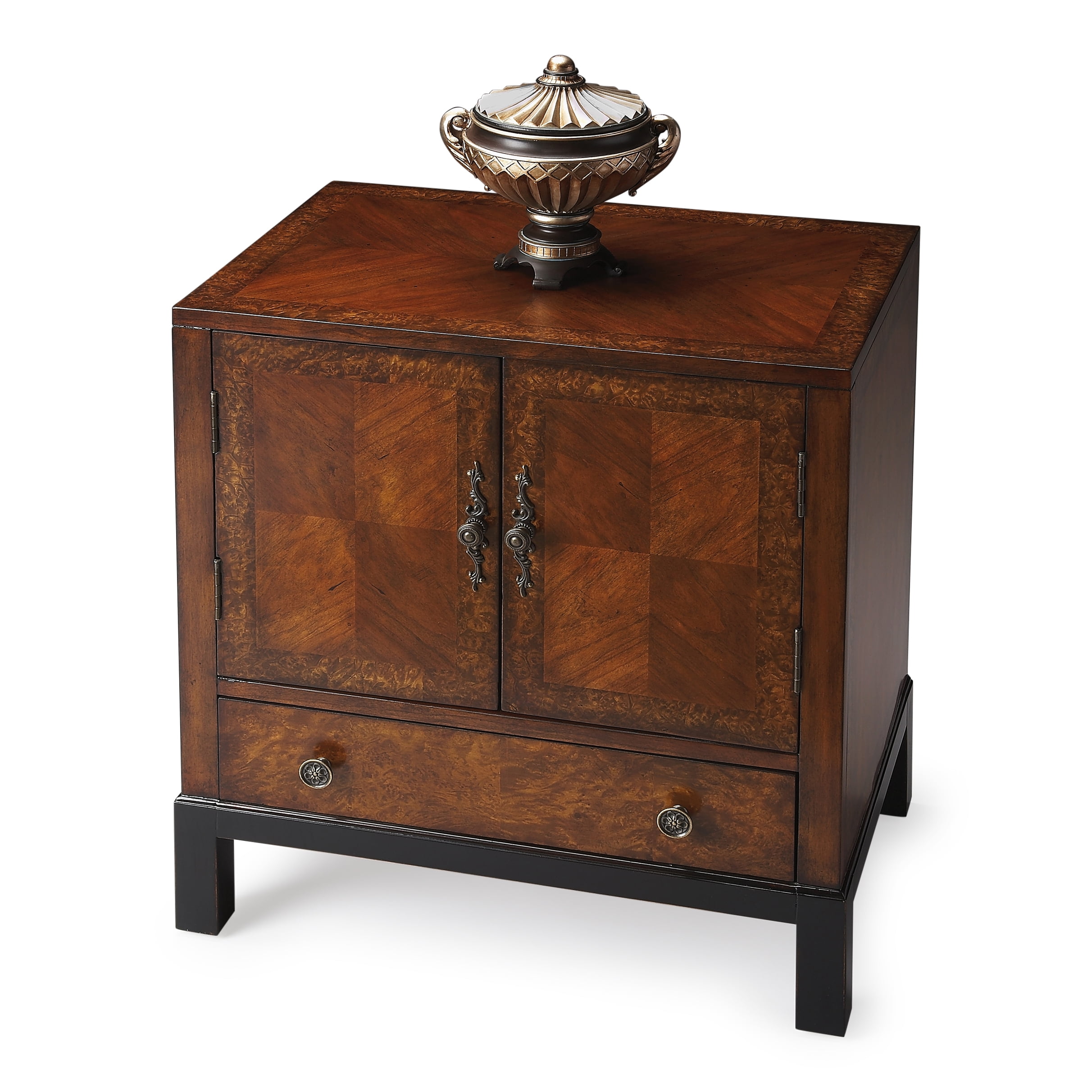 Butler Courtland Cherry Burl Accent Cabinet Walmart Com Walmart Com