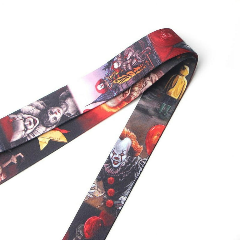 Anime Source Horror Stephen King It Pennywise Clown Lanyard Keychain ID Badge  Holder 