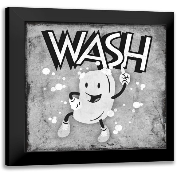 Prime, Marcus 12x12 Black Modern Framed Museum Art Print Titled - Retro Soap Dance