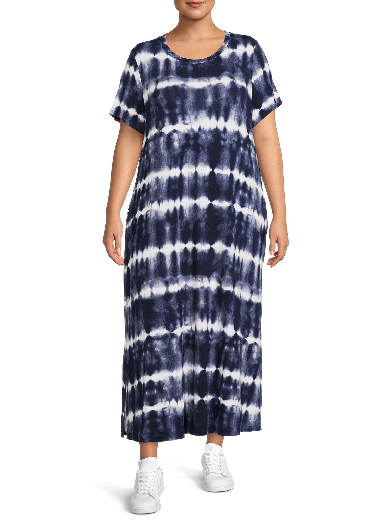 Minimer At passe Martyr Terra & Sky Women's Plus Size Maxi Dress with Side Slits - Walmart.com