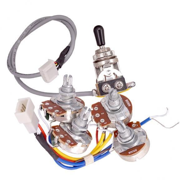 2x de cableado de circuito de guitarra Control de A500K B500K Interruptor de para Sunnimix Kit de cableado de circuito completo
