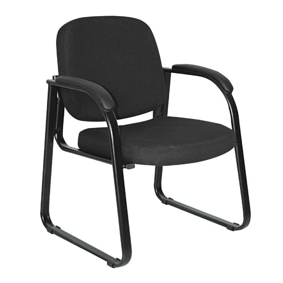 Alera ALERL43C11 Chaise d'Invité Série Genaro Tissu Demi-Dos Base Traîneau 25 Po x 24.80 Po x 33.66 Po - Noir