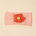 thumbnail image 2 of AUNVITO Baby Wide Headband Elastic Nylon Soft Solid Color Jacquard Small Flowers Design, 2 of 3