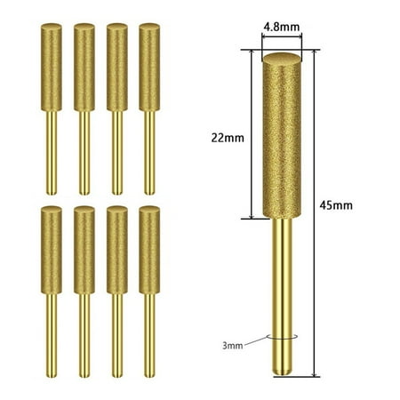

8Pcs Chainsaw Bits Plated Diamond Sharpener High Hardness Electric