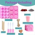 thumbnail image 3 of Kit para Hacer Jabón: Molde de Silicona para Jabón, Medidora, Bolsa de Organza, Palito de Madera para , Flores Secas para Manualidades Rosa, 3 of 5