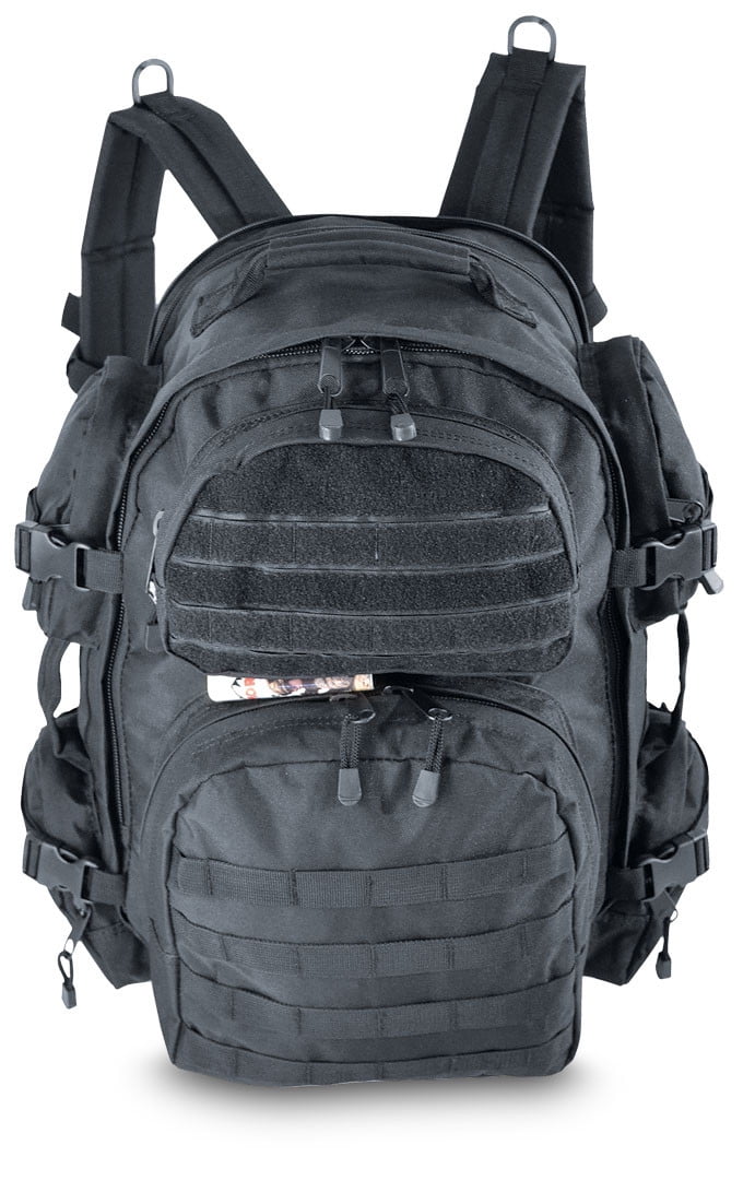 EXPLORER Black Tactical 3 Day Military Tactical Combat Pack Molle Bug