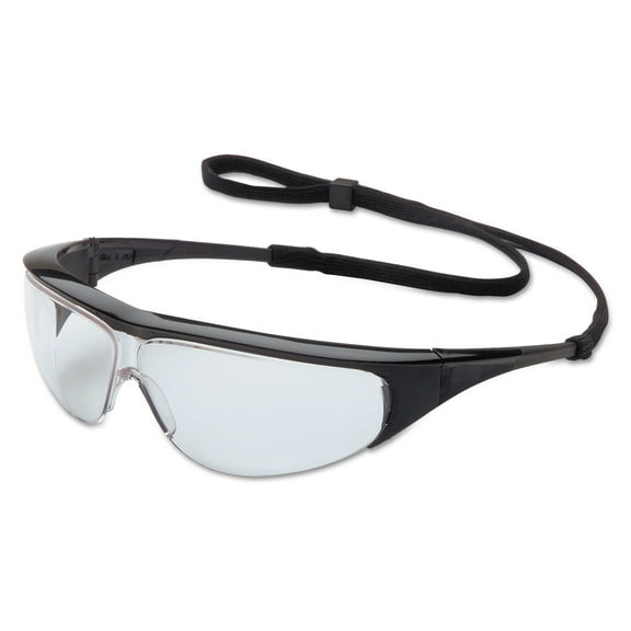 Honeywell Uvex Millennia Eyewear, Clear Lens, Polycarbonate, Ultra-dura, Black Frame