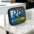 thumbnail image 5 of Sharp Atomic Clock with Bright Color Display, Atomic Accuracy, Jumbo 3" Easy to Read Numbers - Indoor/ Outdoor Temperature Display with Wireless Outdoor Sensor, AC or Battery Powered, 5 of 6