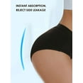thumbnail image 4 of Deago 4 Pack Menstrual Period Underwear for Women Mid Waist Cotton Postpartum Ladies Panties Briefs Girls, 4 of 8