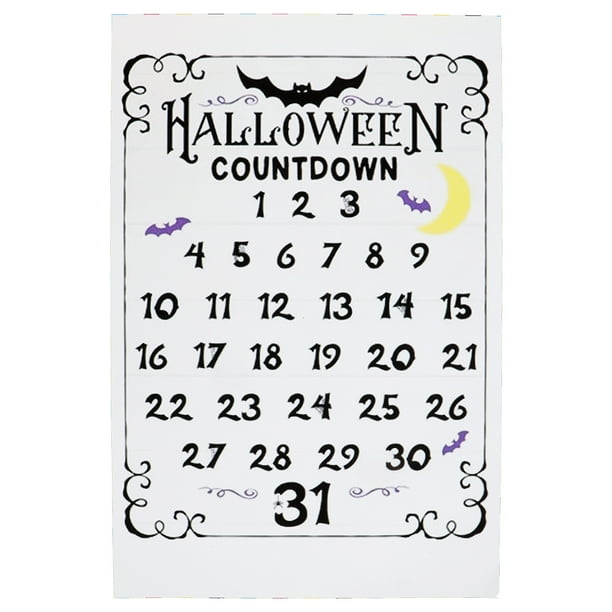 Decoración de Adviento de Halloween Calendario de Adviento Adorno de Halloween Decoración de cuenta regresiva