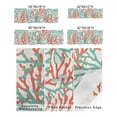 thumbnail image 3 of Kitchen Cafe Valance Curtain for Small Windows,Ocean Teal Orange Sea Coral on Linen Rod Pocket Valances Nautical Abstract Marine Life Window Treatment Panel for Living Room/Bedroom/Bathroom,42x12in, 3 of 9