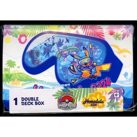 Pokemon 2024 World Championships Double Deck Box Honolulu Hawaii Snorkel Scuba Pikachu