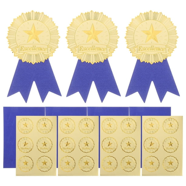 36 juegos de pegatinas para certificados, medallas y sellos de graduación.