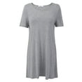 thumbnail image 5 of WBQ Womens Short Sleeve Sleepshirt Soft Nightdress Comfy Nightgown With Removable Chest Pads, 5 of 8