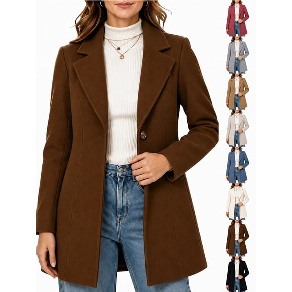Chiccall Women's Winter Overcoat Single Breasted Pea Coat