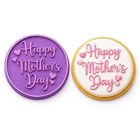 Happy Mother’s Day Round Plaque Cookie Cutter & Stamp