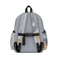 thumbnail image 2 of Grey and Gold Marble Pattern Backpack for School, Cute School Bag with Adjustable Shoulder Straps and Padded Back, 13.4"x11"x4.7", 2 of 4