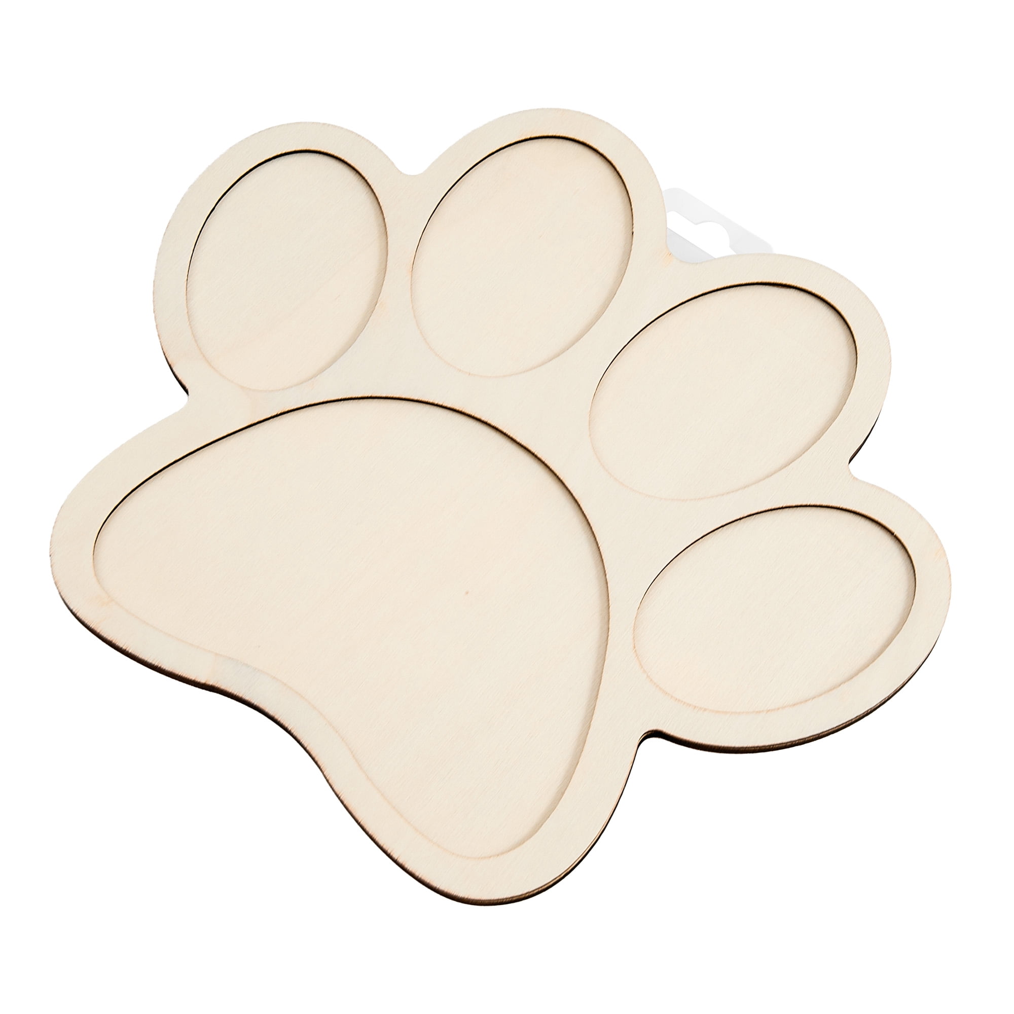Hello Hobby 10" Shapes-Paw, Unfinished Wood Surface, 9.96 x 8.5x 0.24 inch