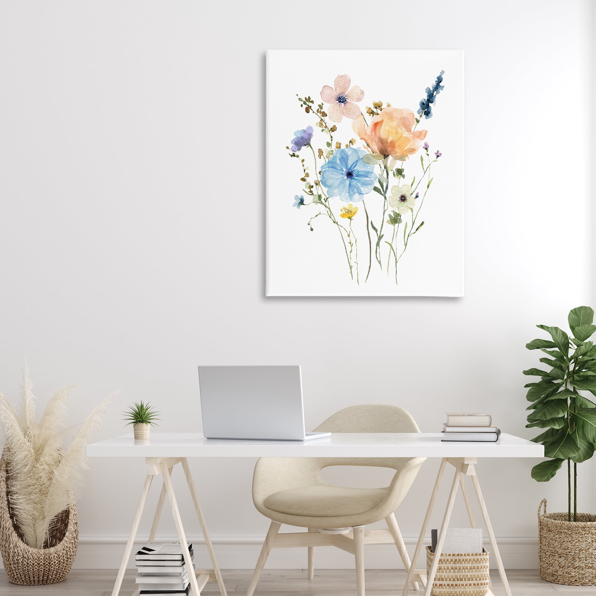 Stupell Industries Wildflower Sprig Bundle Canvas Wall Art, design by Livi Finn