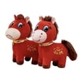 thumbnail image 3 of Caballo de peluche de juguete, figura de peluche decorativa, animal de peluche suave, lindo Año Nuevo chino 20 centímetros, 3 of 9