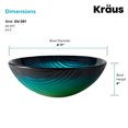 thumbnail image 6 of KRAUS Nature Series Round Green Glass Vessel Bathroom Sink, 17 inch, 6 of 9