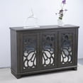 thumbnail image 4 of CQSXDA 49.33" x 15.55" Sideboard Buffet Cabinet 3 Mirrored Doors And Adjustable Shelves For Dining And Bedroom Storage, Dark Brown, 4 of 14