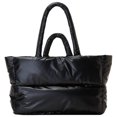 thumbnail image 1 of Bolso Elegante Y Hinchado para Mujer Bolso Con Asa Superior Y Acolchado Suave para Viajes Compras (negro), 1 of 8