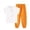 Orange, variant on Qingpeng Kids Summer Solid Color Short Sleeve Crew Neck Top And Elastic Waist Long Pants Casual Sports Matching Outfit Set for Kids