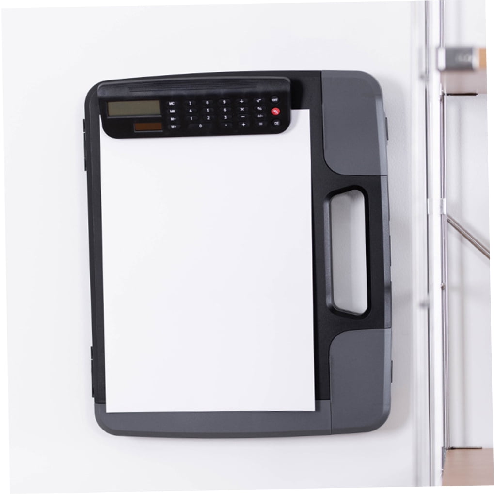 FOMIYES Professional Storage Clipboard with Calculator, PP Plastic Document Clipboard Case, 1 Set