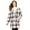 Black Plaid, variant on Women's Plus Size Teddy Bear Sherpa Trench Coat