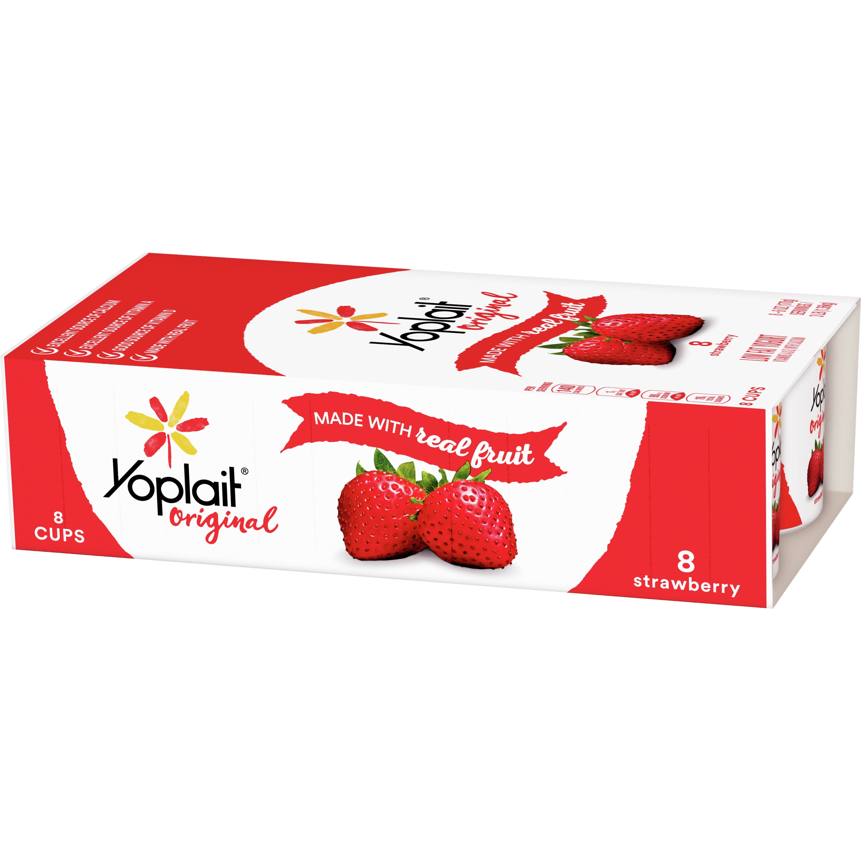 Yoplait Trix Strawberry and Berry Kids Low Fat Yogurt Cups, 8 ct / 4 oz -  Kroger