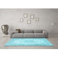 thumbnail image 3 of Ahgly Company Indoor Rectangle Medallion Light Blue Traditional Area Rugs, 2' x 4', 3 of 4