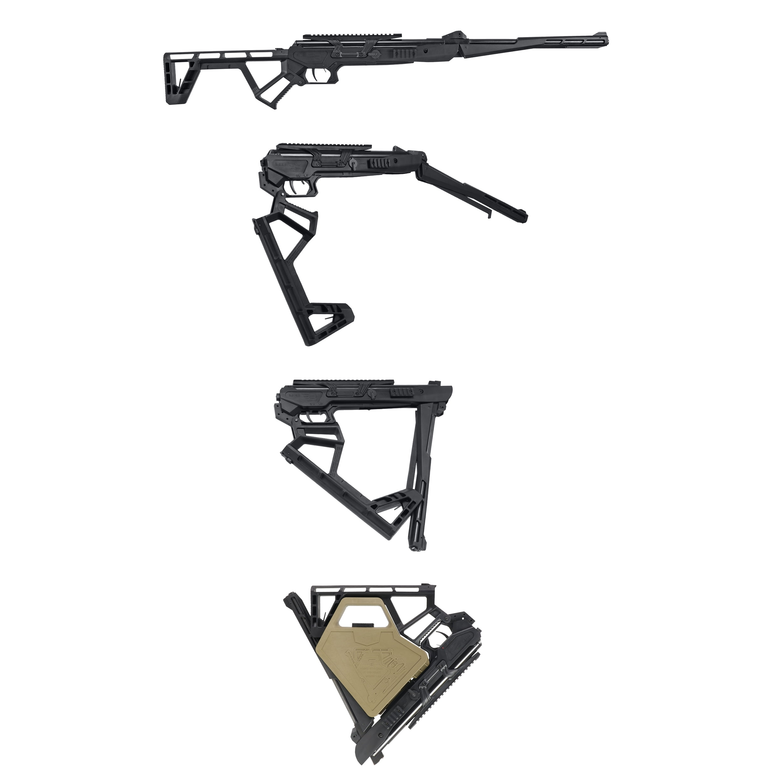 Black Bunker BM8 .177 Caliber Pellet Breakbarrel Air Rifle with Accessory Case - Black