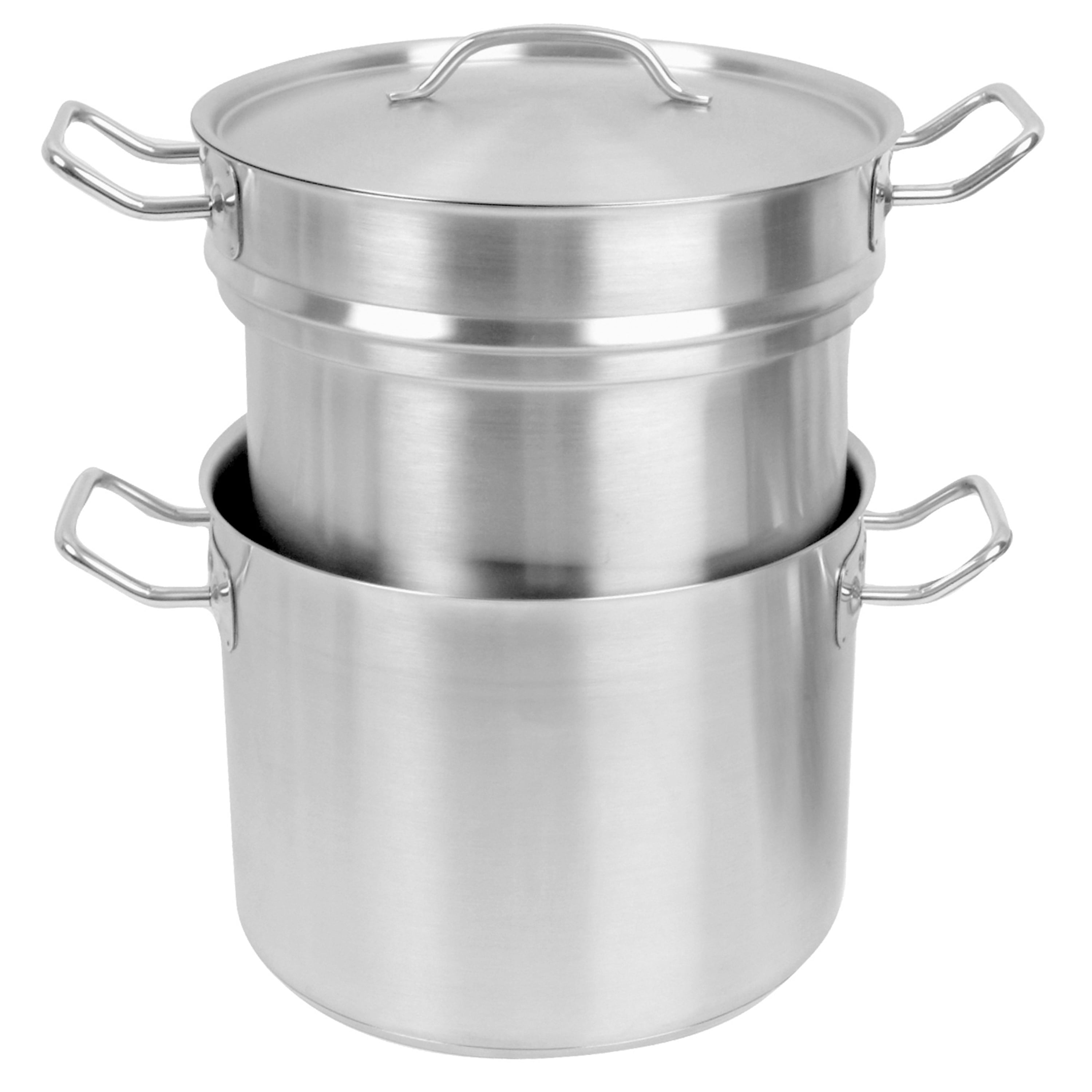 Farberware Stainless Double boiler Q15C w/tempered glass lid GUC