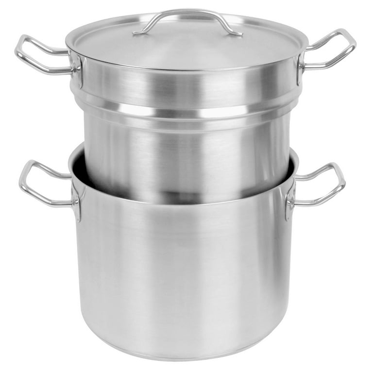 American Kitchen 3qt Covered Saucepan w/ Double Boiler Insert 