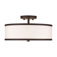 thumbnail image 4 of 62628-07 Livex Lighting Park Ridge - 3 Light Semi-Flush Mount in New Traditional Style - 15 Inches wide by 8 Inches high-Bronze Finish, 4 of 11
