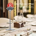thumbnail image 3 of Stainless Steel Table Number Holder Stands Card Holders for Wedding Birthday Party(Sliver 8in), 3 of 5