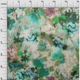 thumbnail image 3 of oneOone Georgette Viscose Light Green Fabric Abstract Floral Sewing Craft Projects Fabric Prints By Yard 42 Inch Wide, 3 of 4