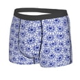 thumbnail image 2 of Daiia Blue And White Flowers Men's Underwear Boxer Briefs, Cotton Stretch Moisture-Wicking Underwear-Large, 2 of 9