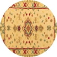 thumbnail image 1 of Ahgly Company Indoor Round Oriental Brown Traditional Area Rugs, 5' Round, 1 of 4