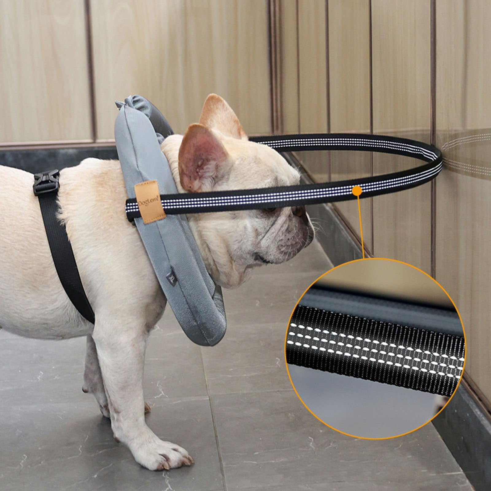 Blind Dog Harness Guiding Device, Lightweight Collar for Blind Dog, Adjustable Blind Cat Accessories, Pet Anti-Collision Ring for Protective&Build Confidence XL