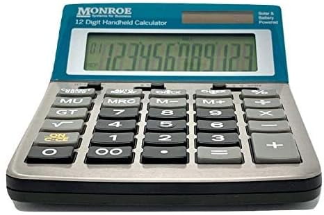 Monroe MNE12DHD 12-Digit Programmable Heavy-Duty Accounting Printing Calculator