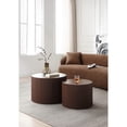 thumbnail image 4 of 2-piece Nesting MDF Coffee Table Set Ideal for Leisure Area Featuring Waterproof and Durable Design, 4 of 4