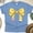 CarolinaBlue, variant on Cute Pencil with Pink Bow Teacher Shirt – Star Print Design, Black, Size S