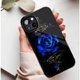 thumbnail image 5 of Blue Rose Gothic iPhone Case Elegant Floral Design Women's Valentine Gift Compatible with iPhone 11/12/13/14/15/16 (Pro Max/Plus), 5 of 9