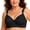 Black, variant on Green Women Plus Size Wireless Bra Full Coverage Comfortable Wirefree Nylon Spandex Adjustable Straps Daily Wear Green,Size 44