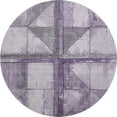 thumbnail image 2 of Addison Rugs Mayfield Premium Machine Washable Transitional Geometric Purple Round Rug, 8' x 8', 2 of 6