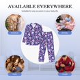 thumbnail image 7 of KLL mushroom rainbow Skull cartoon Sleepwear Mens Flannel Pajamas,Long Cotton Pj Set, 7 of 7