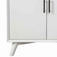 thumbnail image 3 of Transitional Style 2 Door Wooden Bar Cabinet with Splayed Legs, White - Saltoro Sherpi, 3 of 6